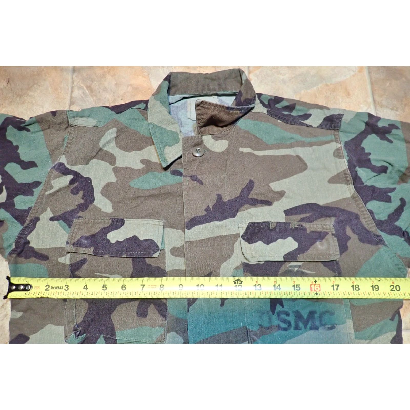 Vintage VINTAGE USMC Military Jacket Coat Mens Small USMC Woodland 80s 1985 Size US S / EU 44-46 / 1 - 7 Thumbnail