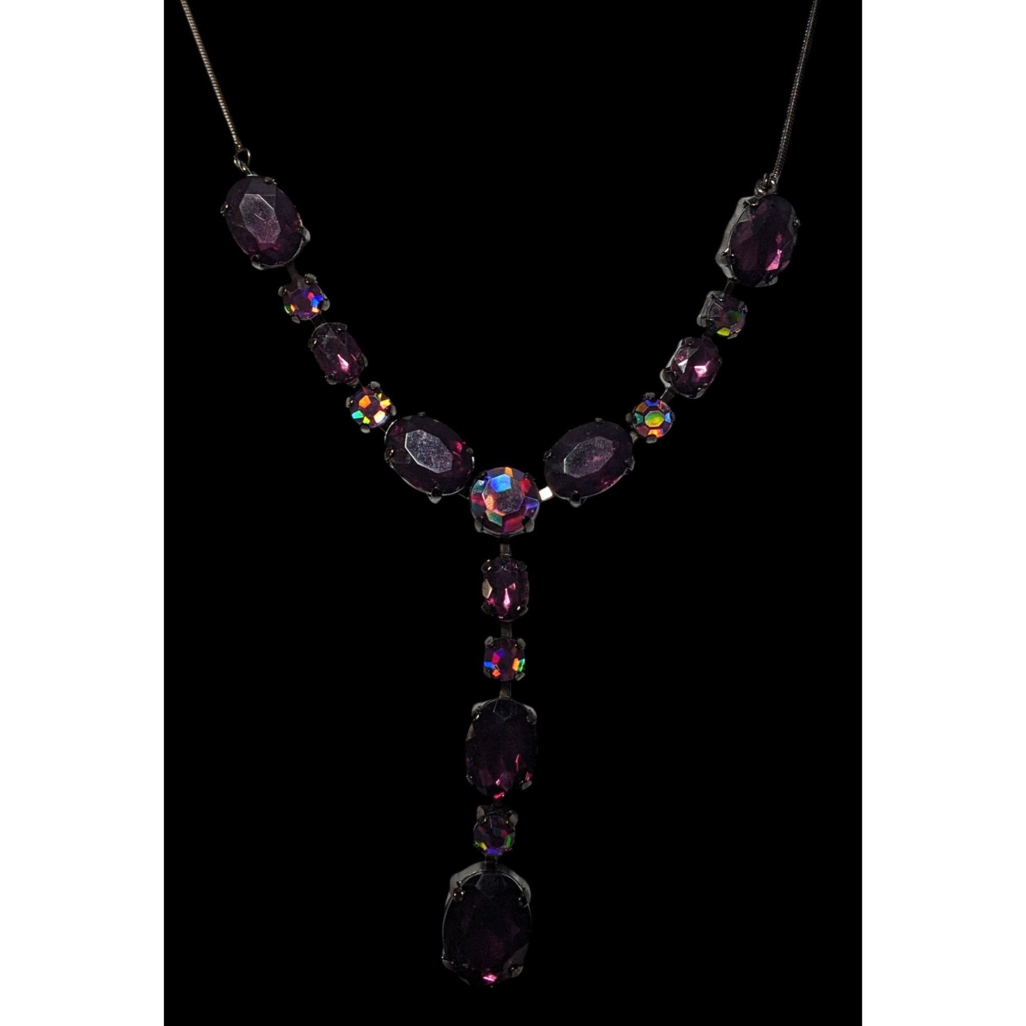 Other Vintage Y2K Prismatic Purple Wet Seal Y Necklace Size ONE SIZE - 3 Thumbnail