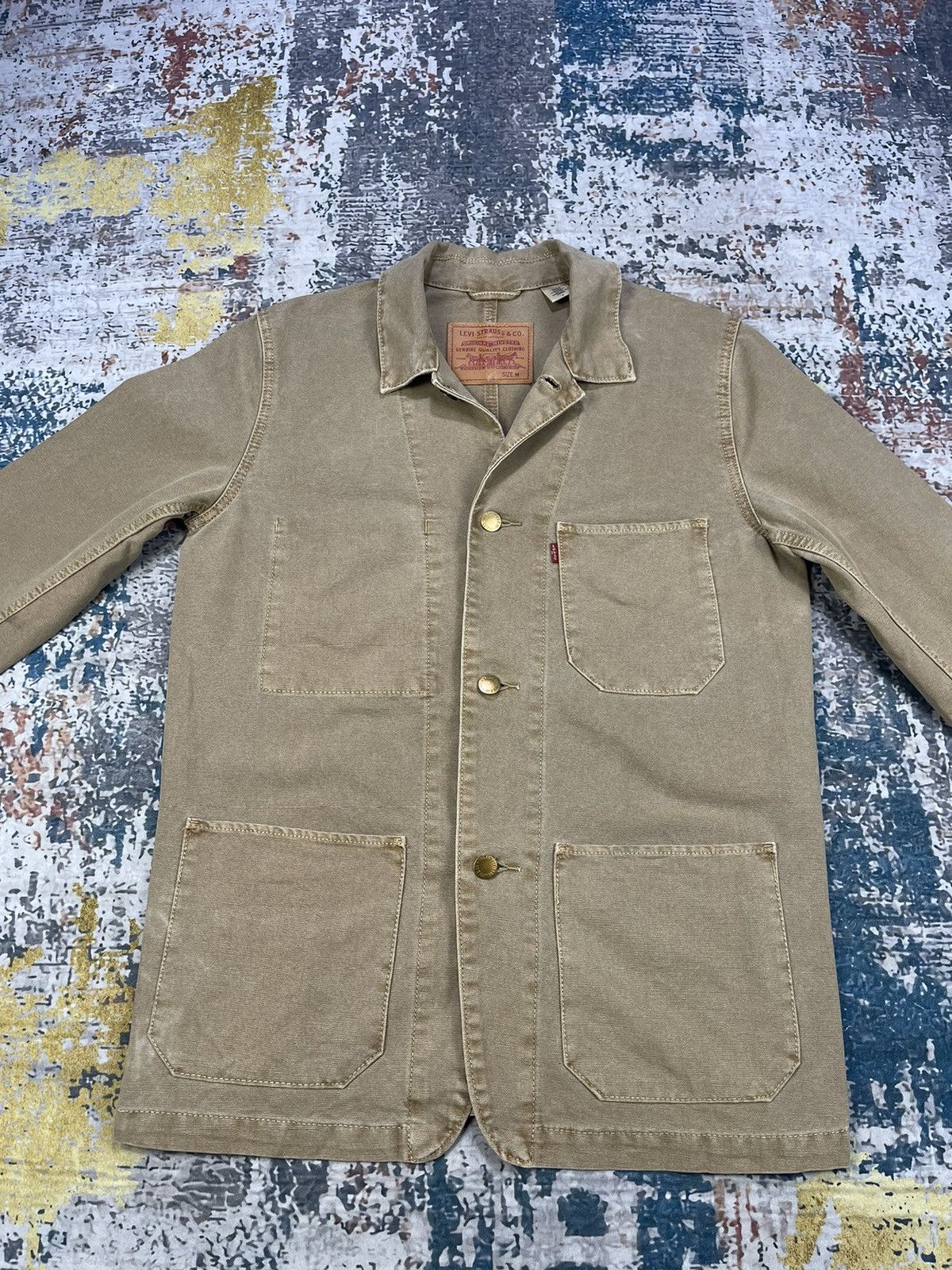 Levi's Levi’s Strauss Duck Canvas Button Up Chore Jacket Size US M / EU 48-50 / 2 - 2 Thumbnail