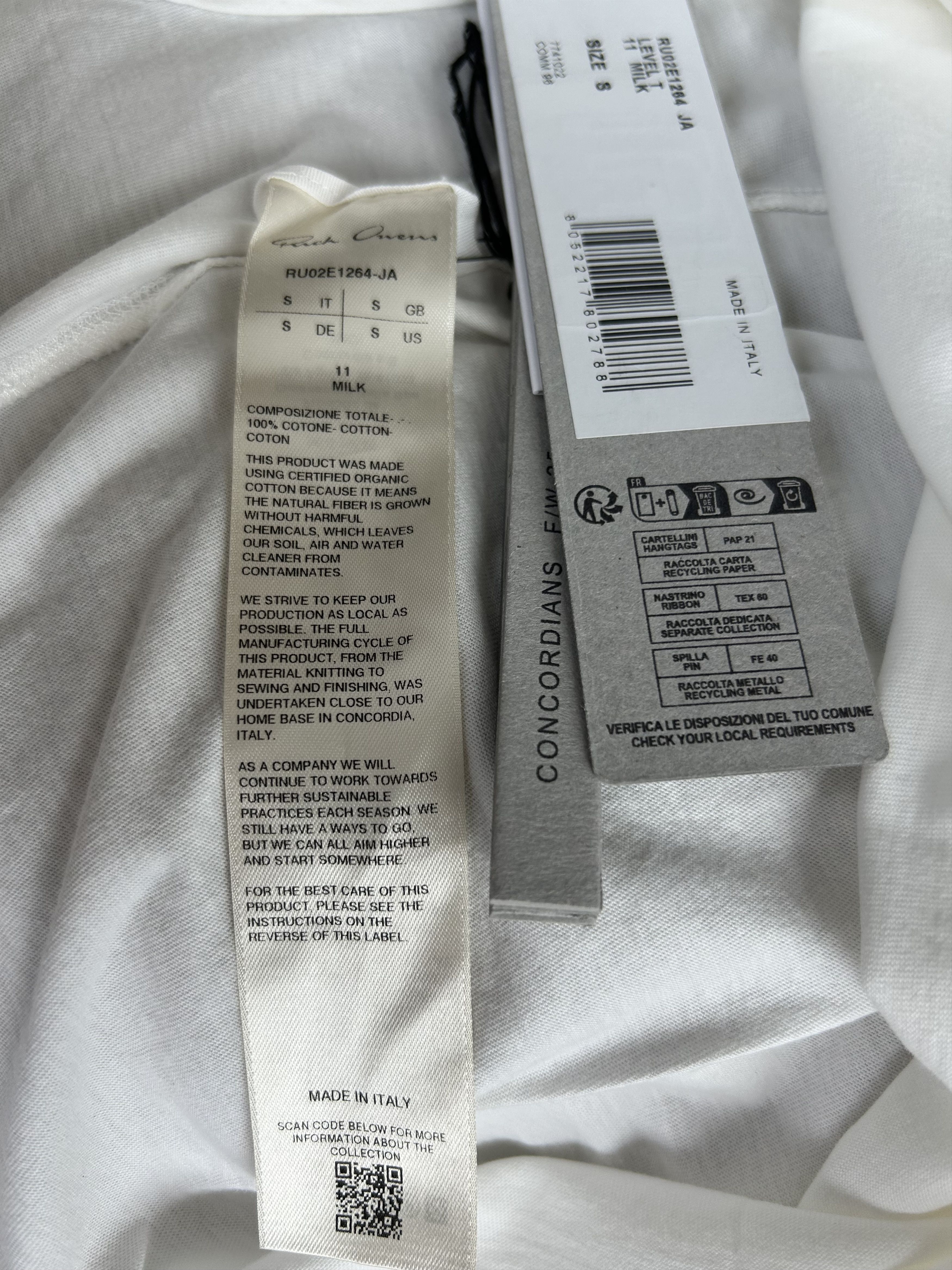 Rick Owens Rick Owens White Level T-Shirt Size US XL / EU 56 / 4 - 5 Thumbnail