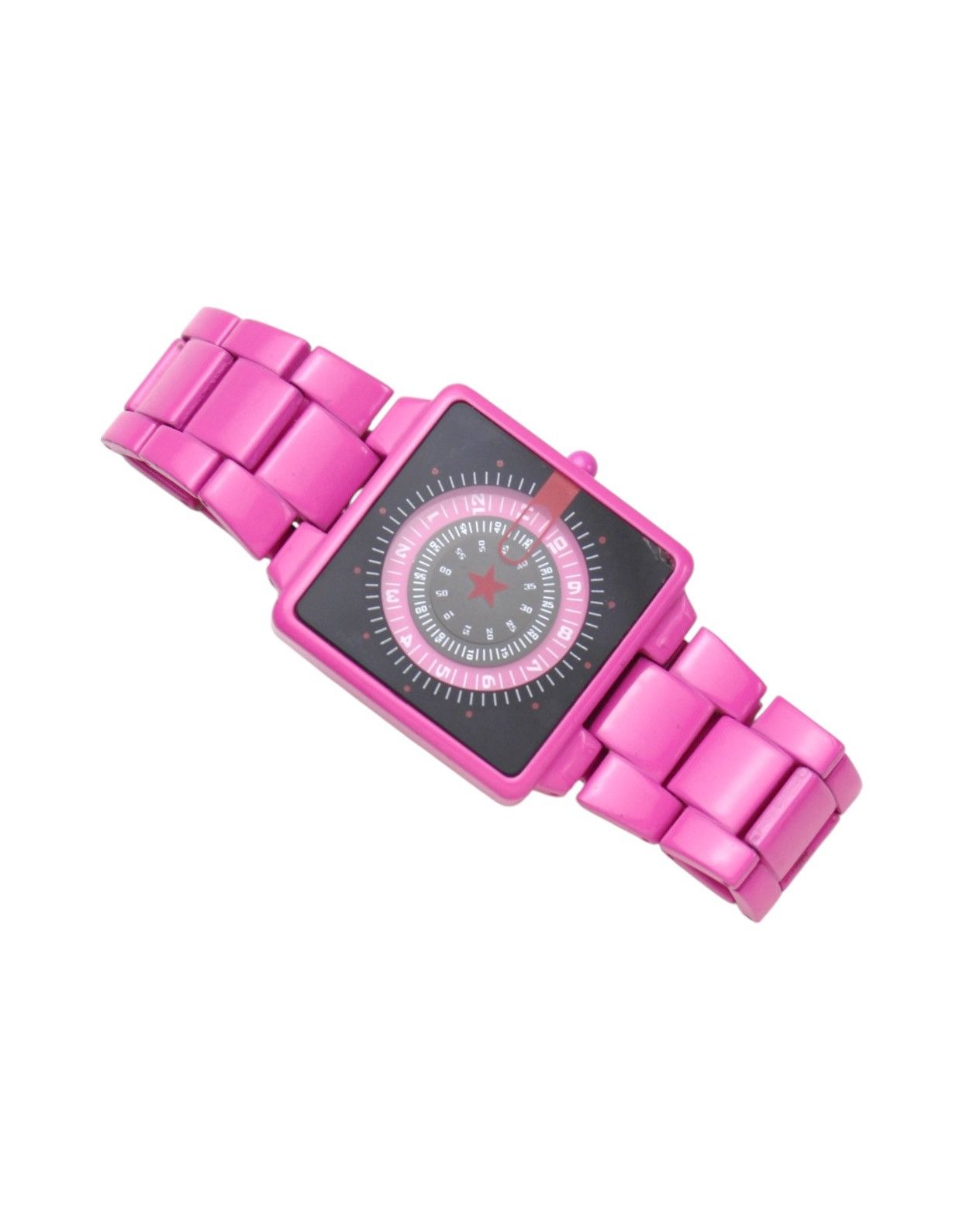 Hysteric Glamour 2000S DEEP JAPAN RED STAR PINK SQUARE DIAL JUMP HOUR WATCH Size ONE SIZE - 3 Thumbnail