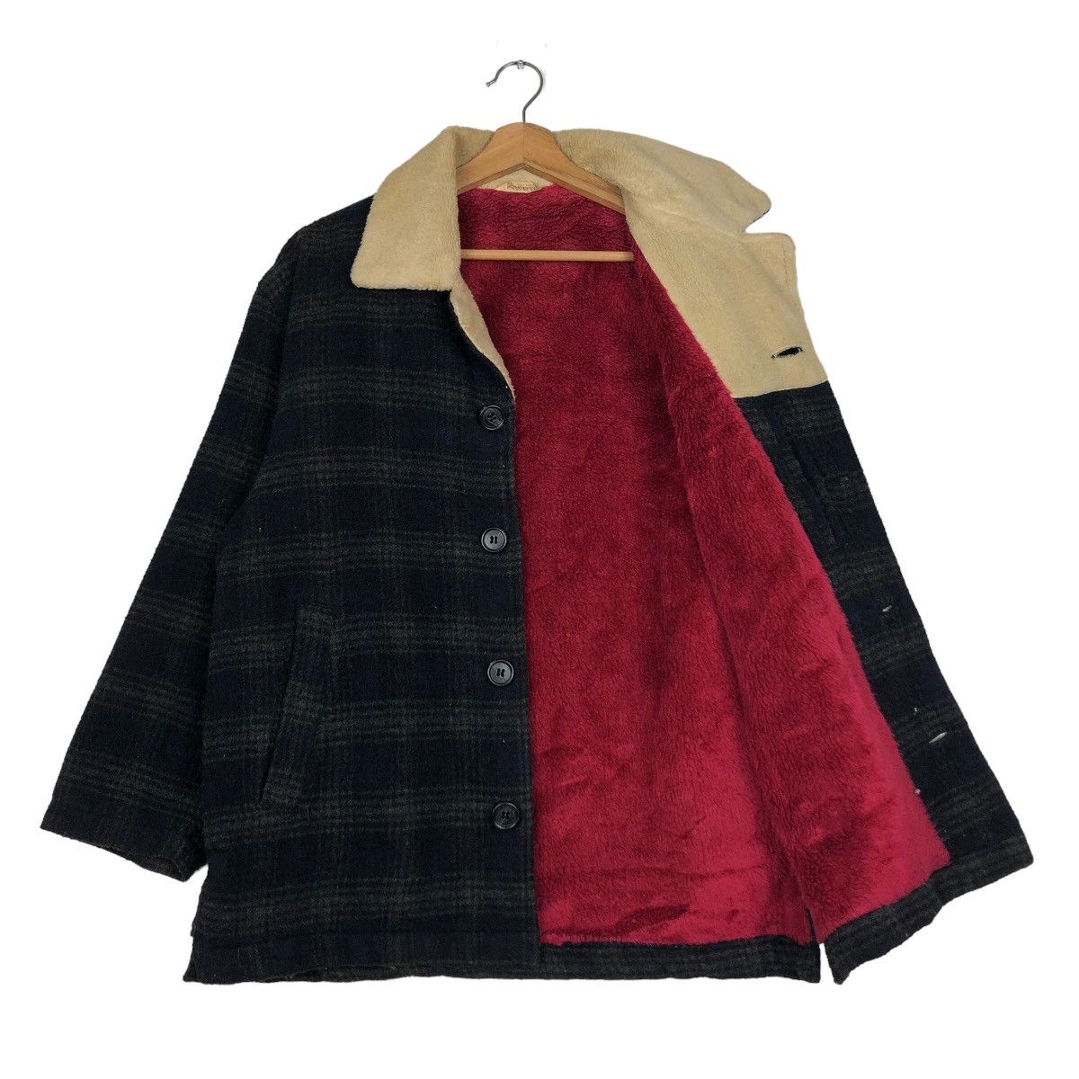 🔥Vintage Wool Jacket Riverson Double Collar Tartan Design