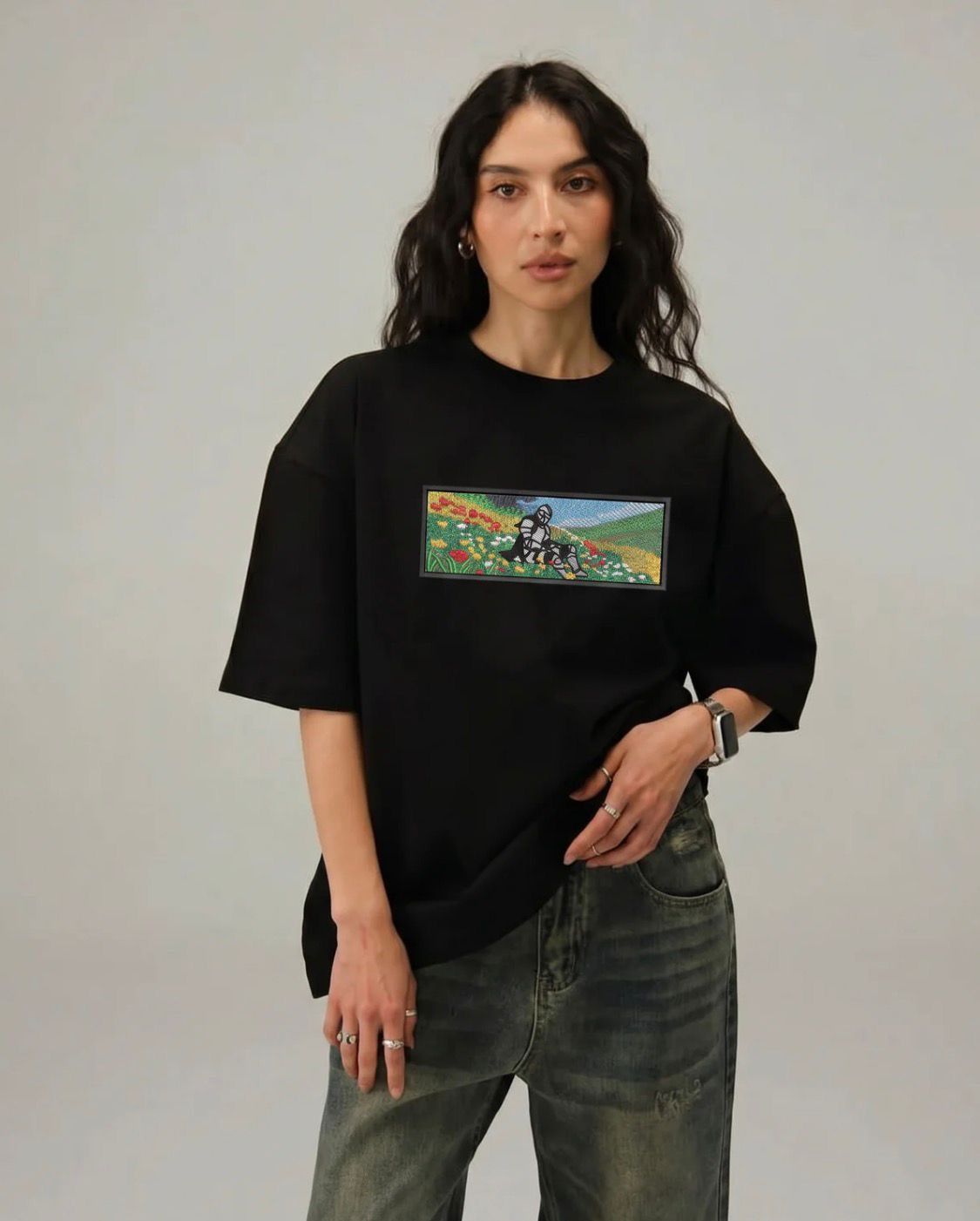 Other Bright Fantasy Embroidred Tee Premium Heavyweight Streetwear Size US L / EU 52-54 / 3 - 2 Thumbnail
