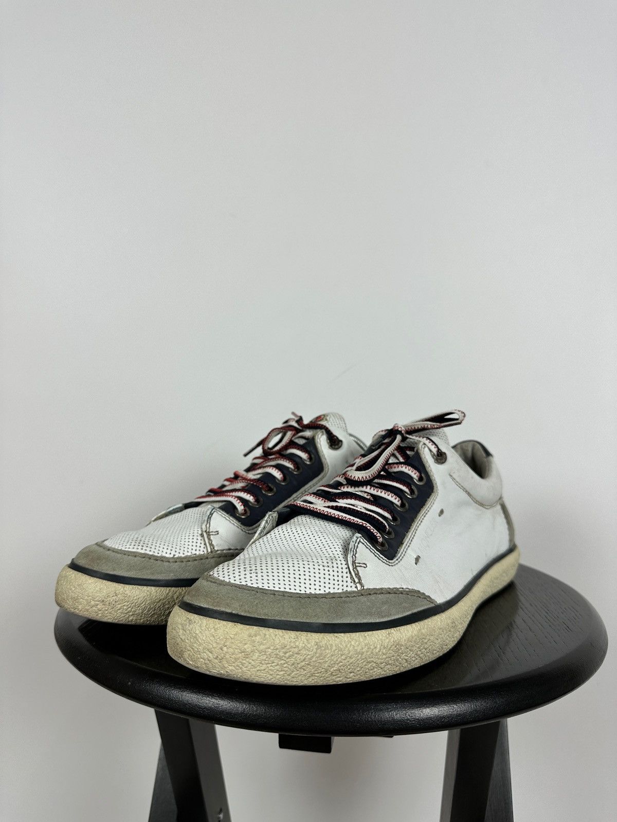 Moncler Moncler Academie Scarpa Leather Low Top Sneakers Size US 11 / EU 44 - 11 Thumbnail