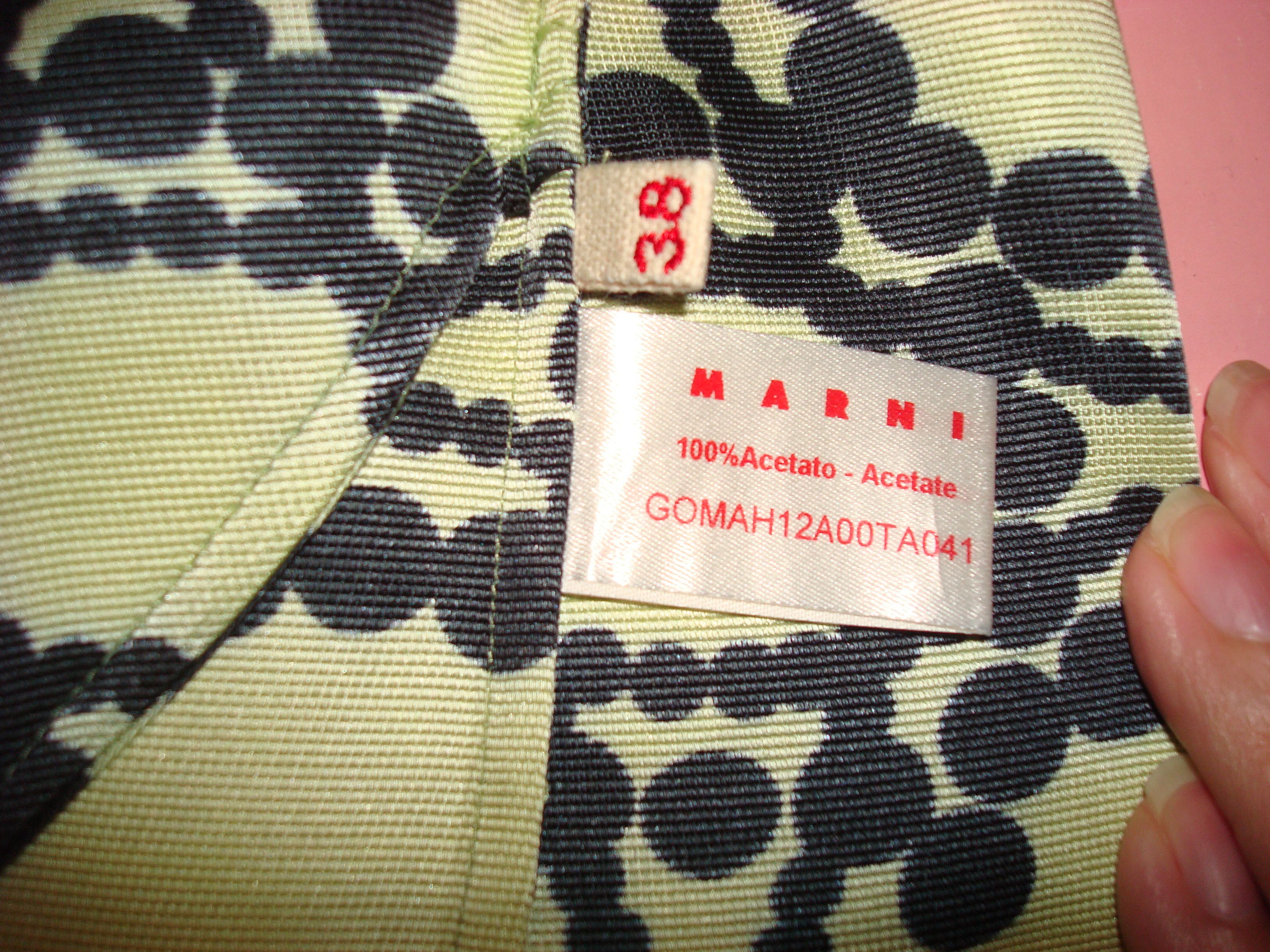 Marni New Women 2 NWT Italy Marni Skirt 38 Yellow Black Polka Dots Size 26" / US 2 / IT 38 - 7 Thumbnail