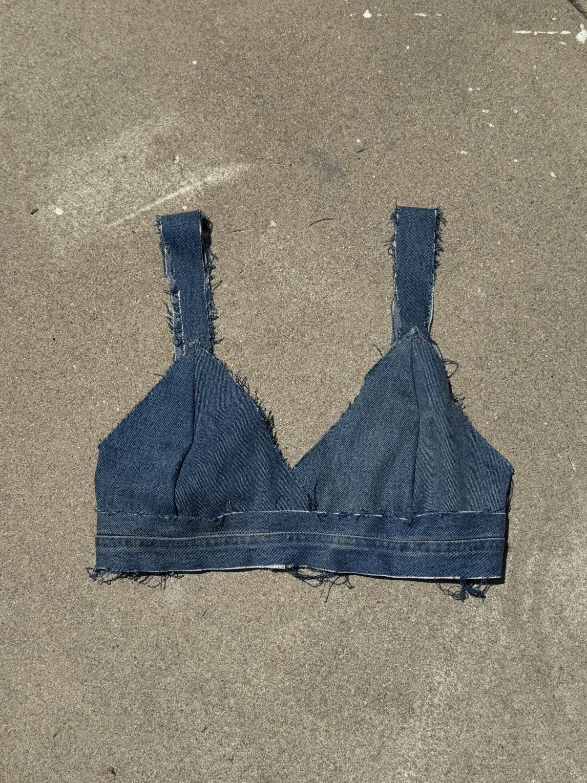 Vintage Denim Bra Size L / US 10 / IT 46 - 1 Thumbnail