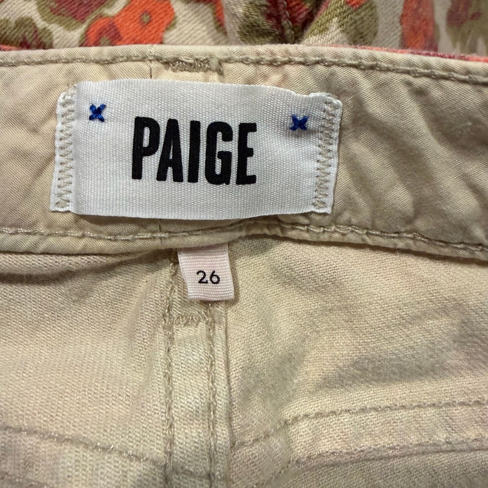 Paige Paige Women’s Floral Skyline Ankle Peg Jeans Size 26 Size 26" / US 2 / IT 38 - 4 Thumbnail