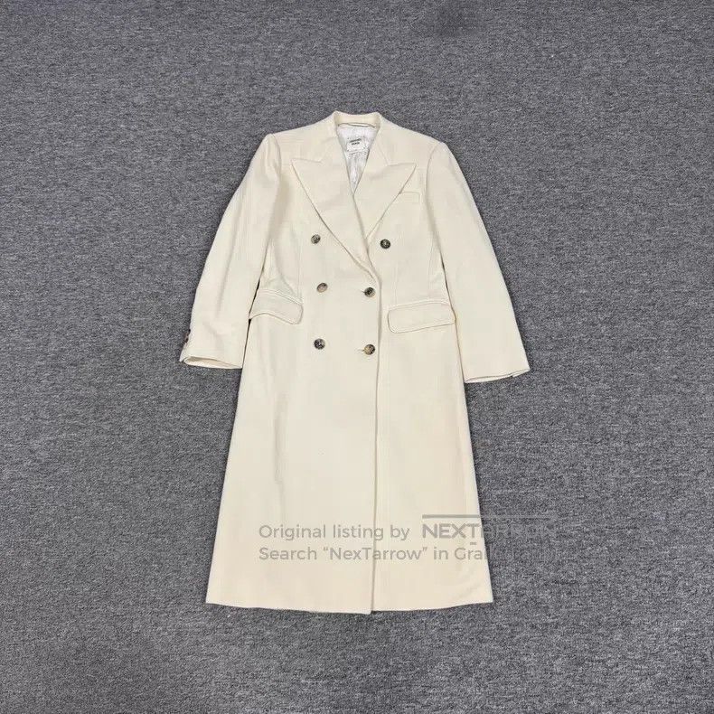 Hermes Hermes Beige Long Woolen Business Coat Size XXS / US 00 / IT 34 - 1 Thumbnail