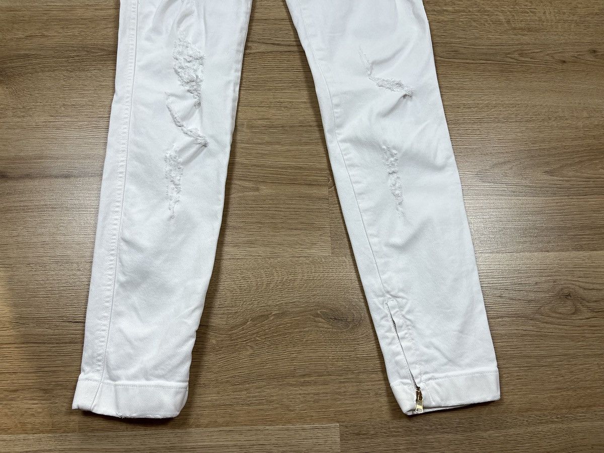 Dolce & Gabbana Dolce & Gabbana White Distressed Denim Skinny Jeans Zip Size 28" / US 6 / IT 42 - 3 Thumbnail