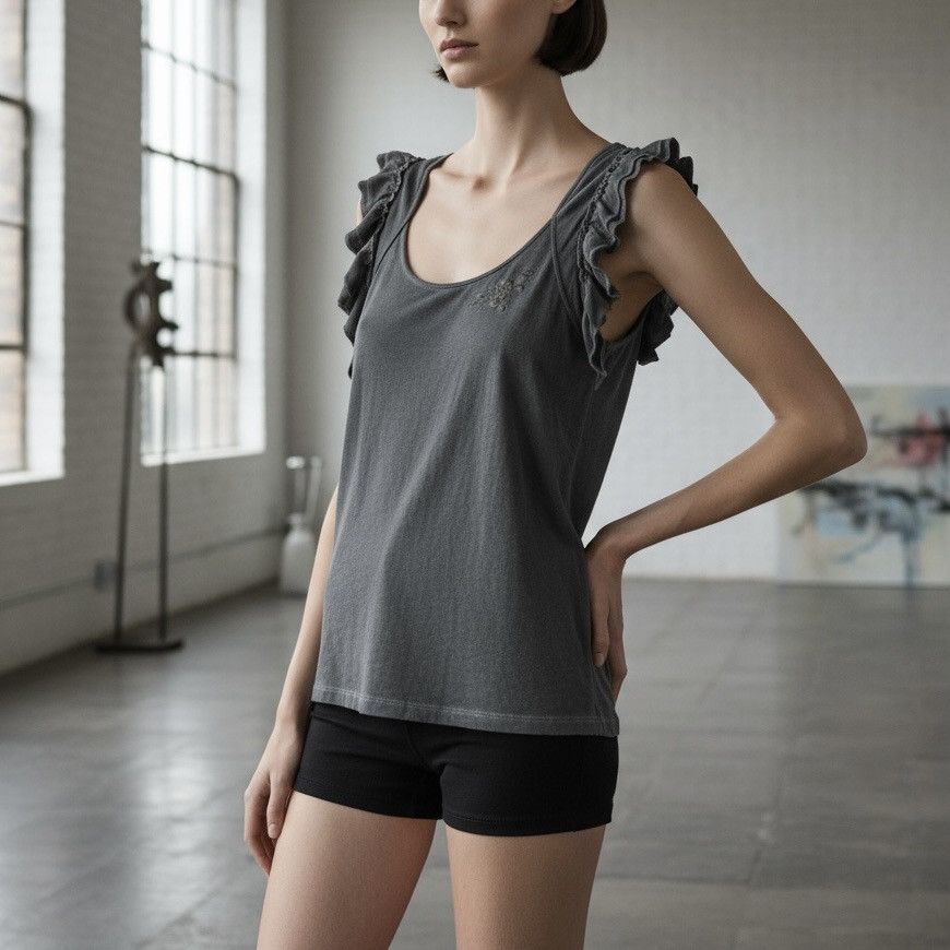 Cop Copine The Cop Copine Cutout Frilly Tee Size ONE SIZE - 2 Thumbnail
