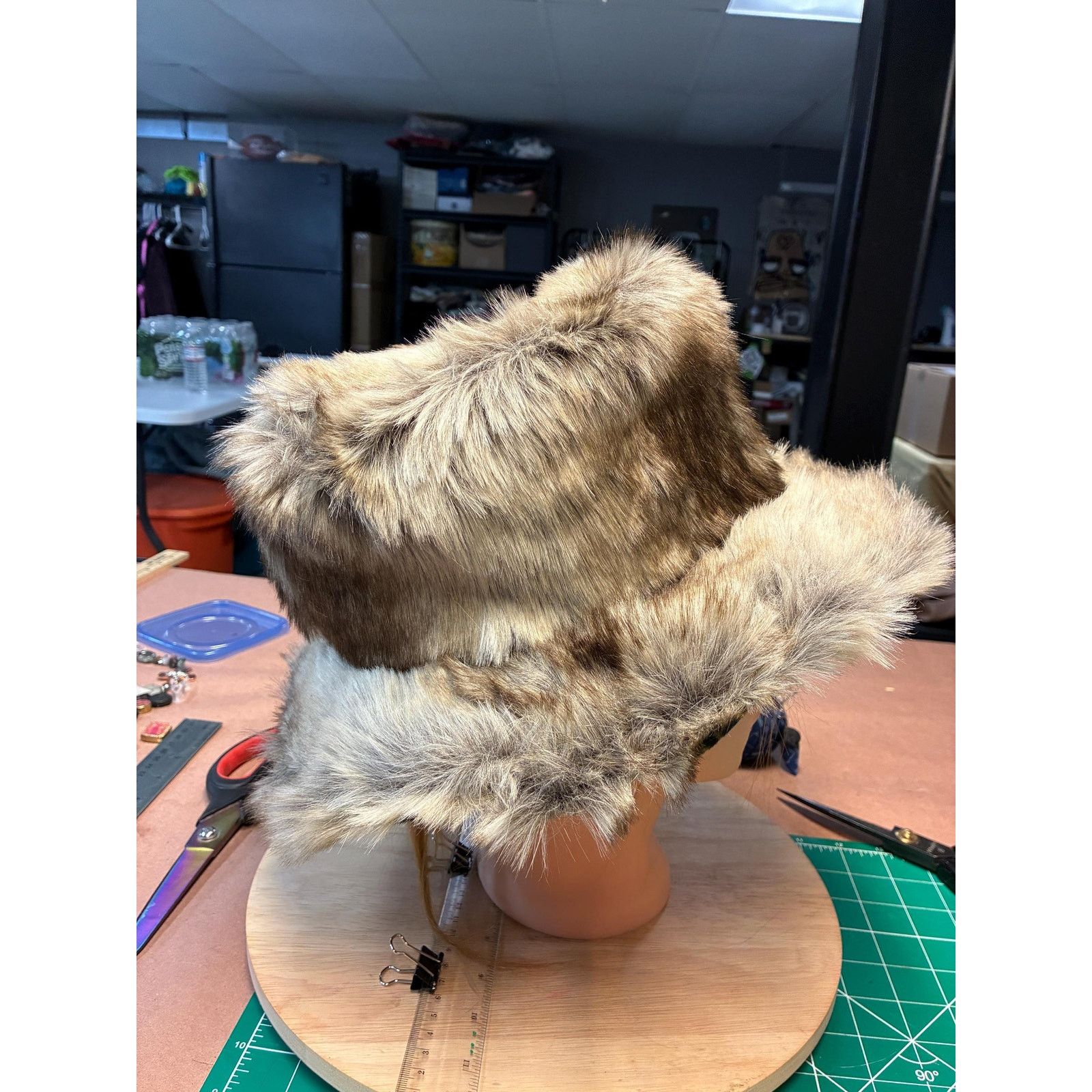 Other Upcycled Faux Fur Bucket Hat – Leopard Lined, Floppy Brim Size ONE SIZE - 6 Thumbnail
