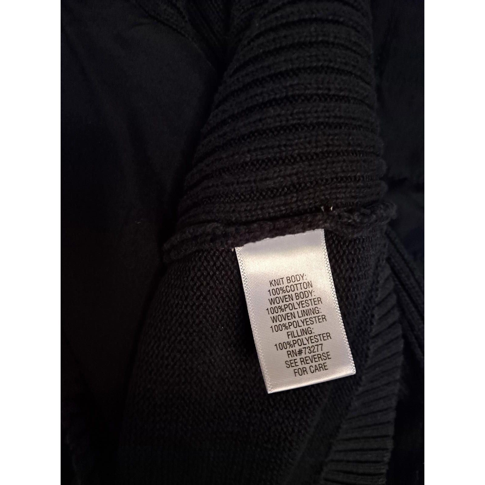Croft & Barrow Croft & Barrow Full Zip Black Quilted Jacket with Sweater Ar Size US L / EU 52-54 / 3 - 4 Thumbnail