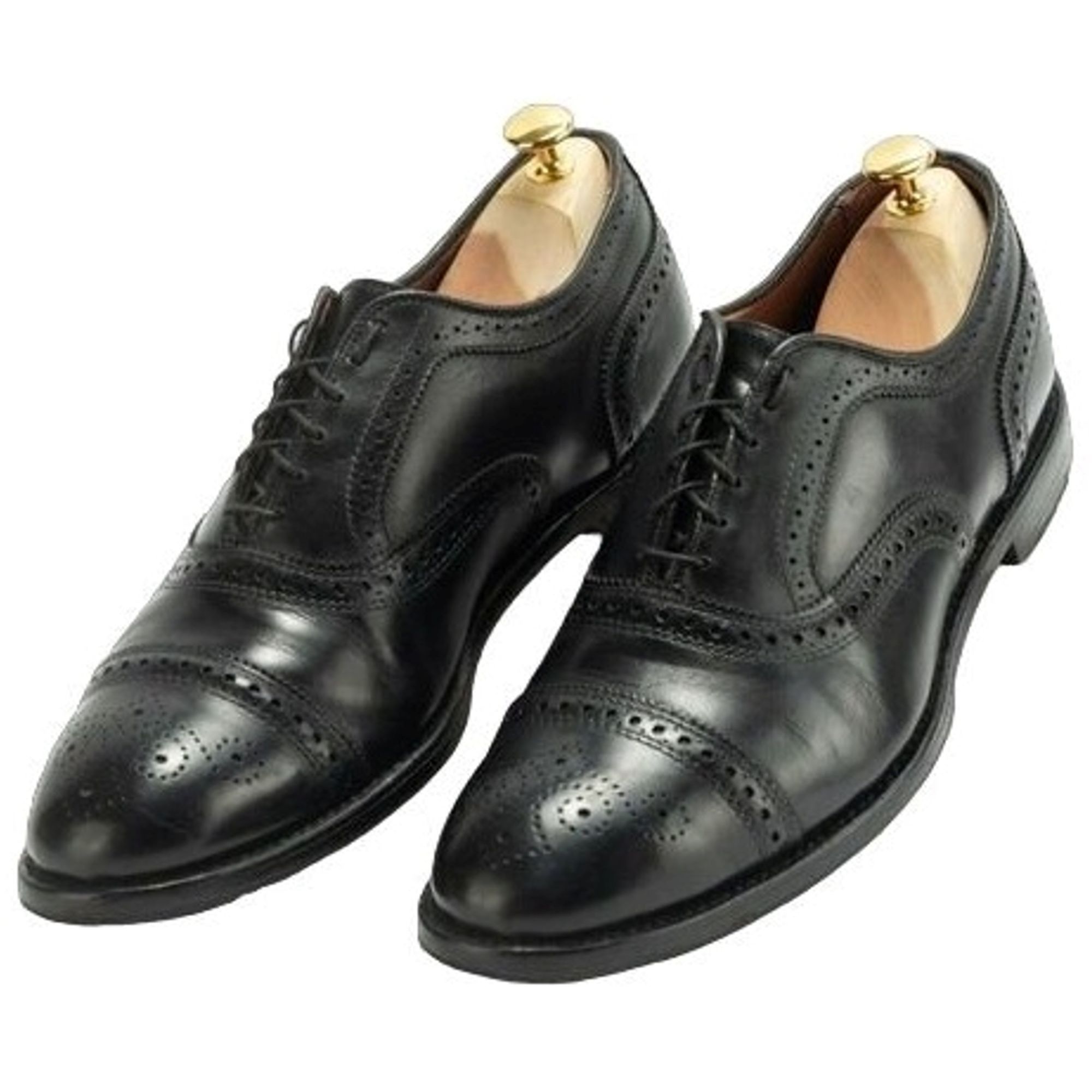 Brooks Brothers Black Leather Dress Shoes Mens 11D Classic
