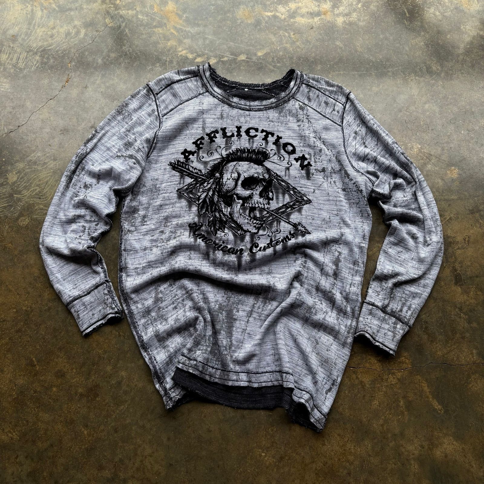 Affliction × Vintage Crazy Y2K Opium Affliction Grail Grunge Reversible Shirt Size US XL / EU 56 / 4 - 4 Thumbnail