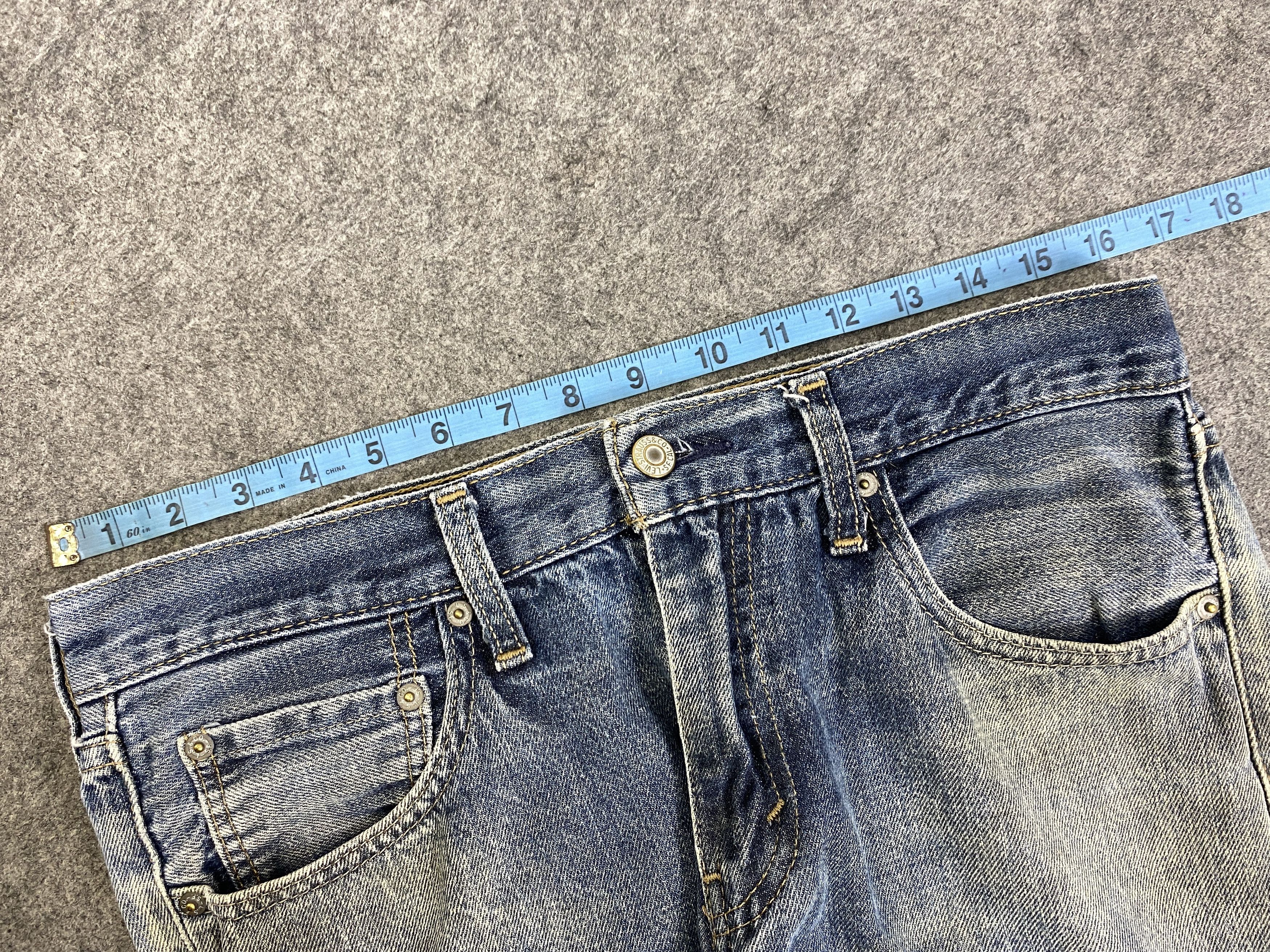 Japanese Brand Dirty Faded Blue Vintage Levis 527 Flare Jeans 33x29 -JN3206 Size US 33 - 5 Thumbnail