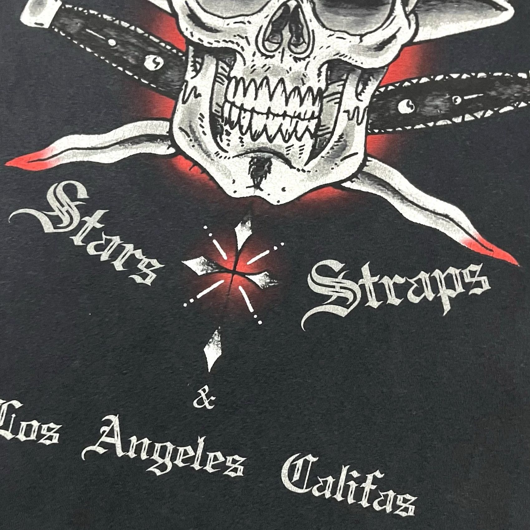 Vintage Famous Stars & Straps Shirt Mens L Vintage Y2K Los Angeles Skull Graphic Print Crew Neck Black Cotton T-Shirt 90s Punk Rock Streetwear Size US L / EU 52-54 / 3 - 4 Thumbnail
