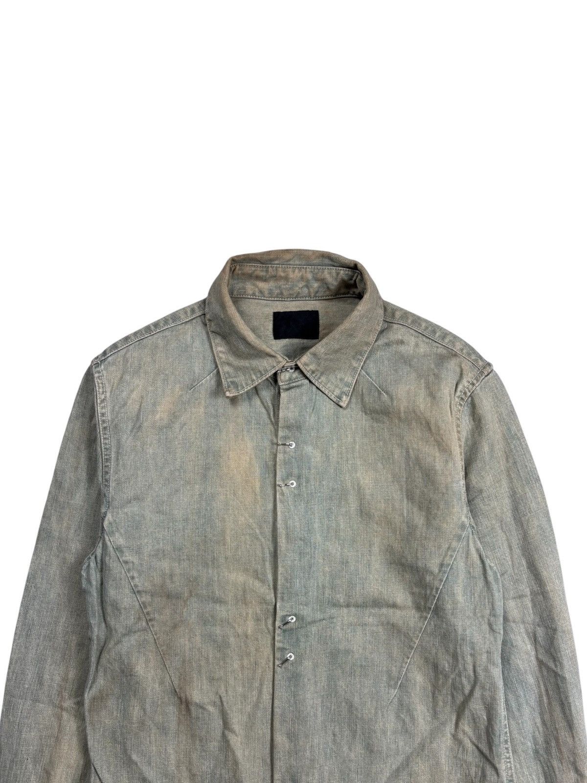 2000s Hym - Mud Wash Hook And Eye Shirt