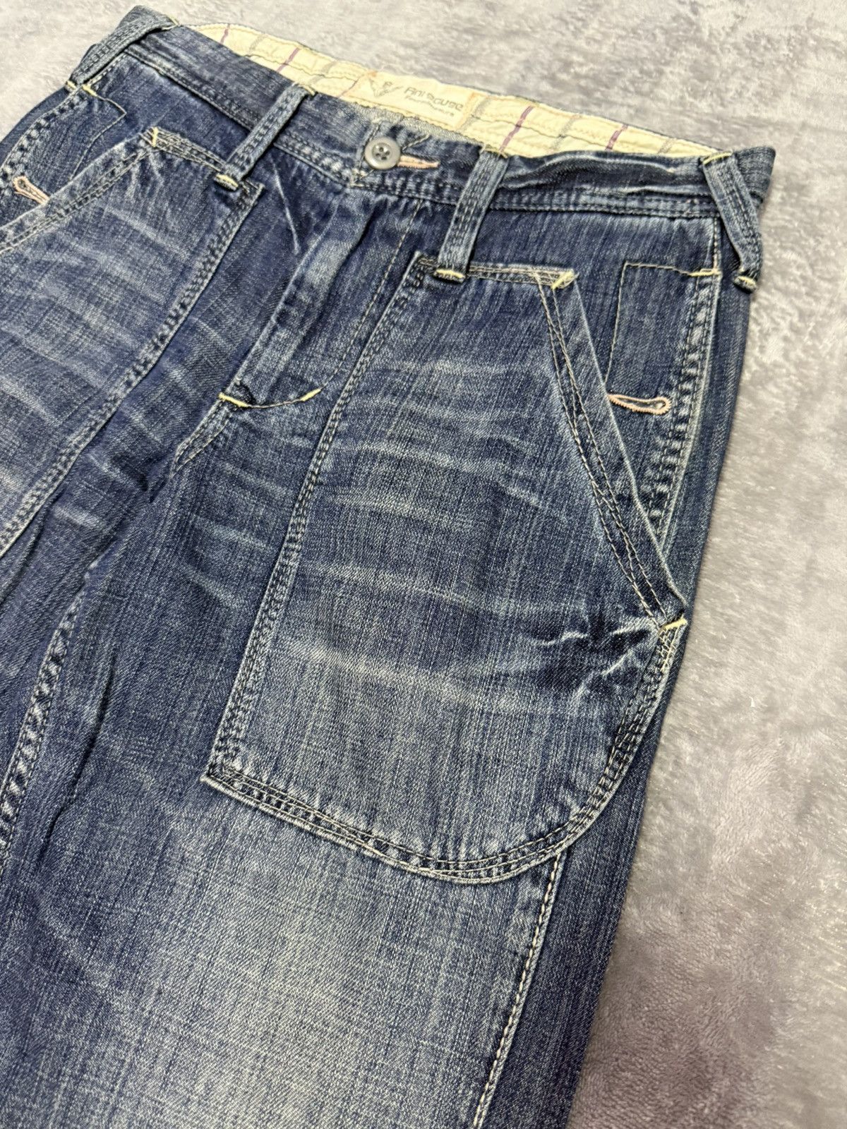 5351 POUR LES HOMMES × Japanese Brand × LOWBOX Antgauge Japan Split Wool Pocket Baker Jeans loose Pants Size US 30 / EU 46 - 6 Thumbnail