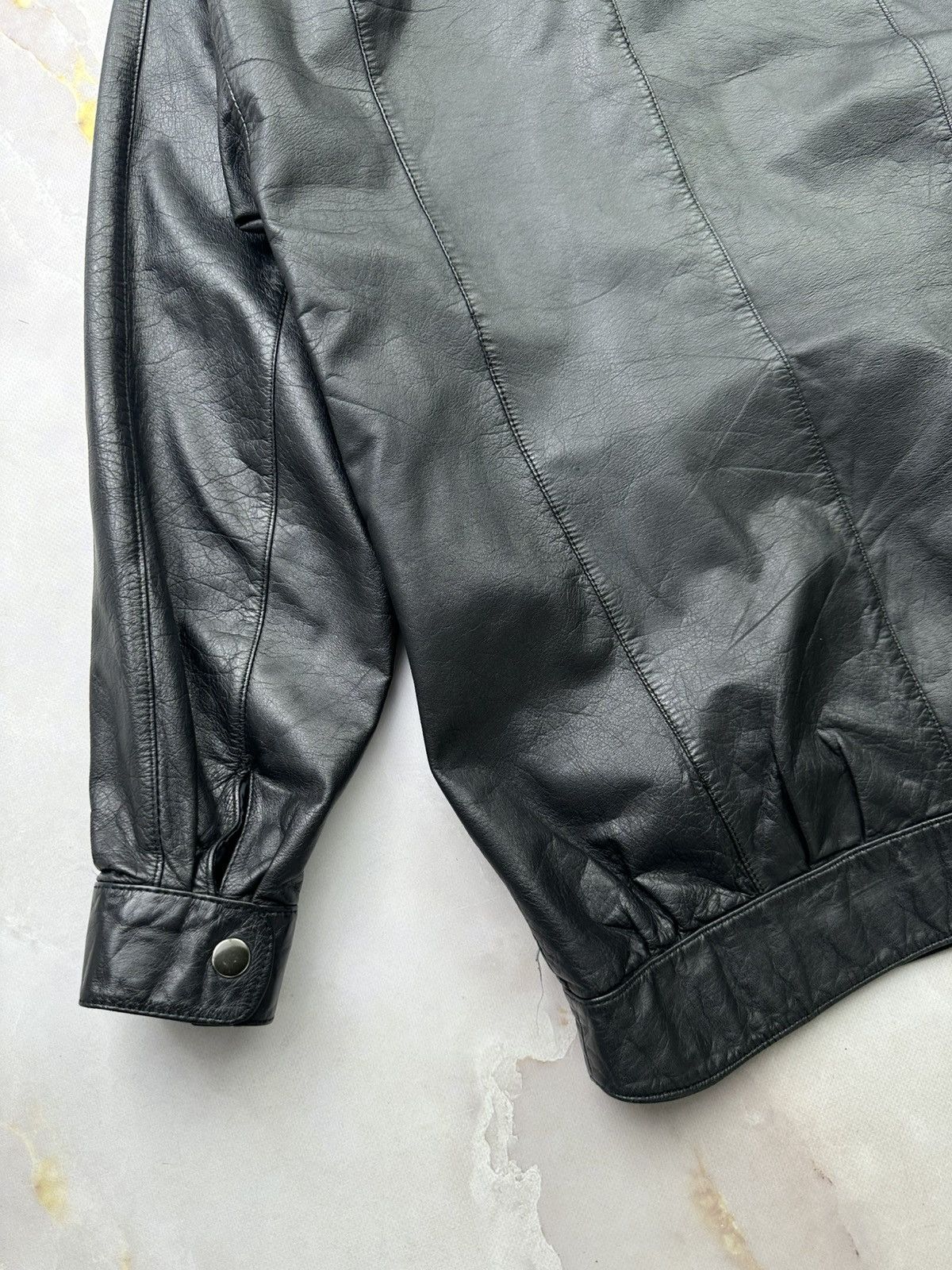 Japanese Brand Vintage Leather Jacket (E1) Size S / US 4 / IT 40 - 13 Thumbnail
