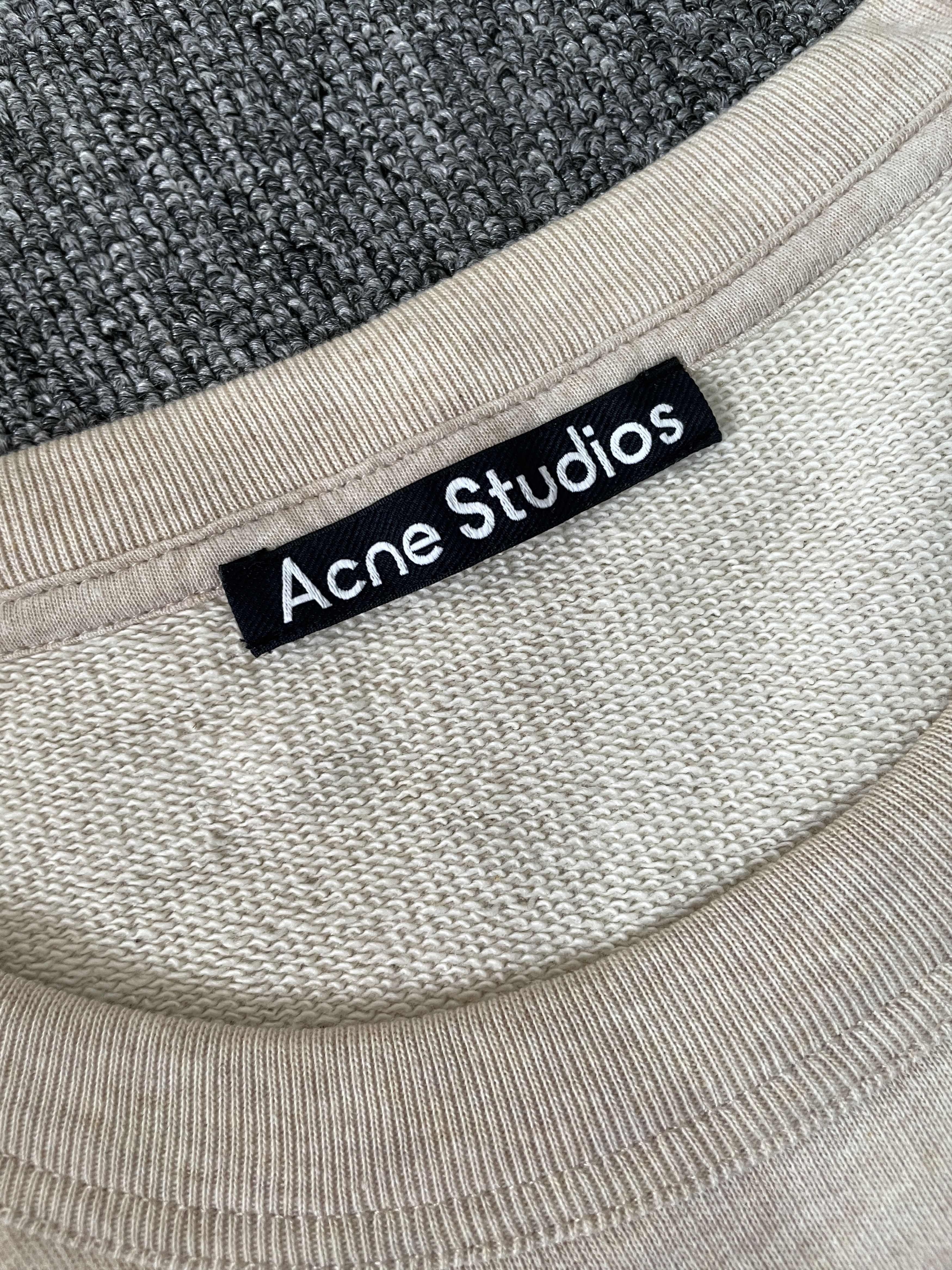 Acne Studios Acne Studios Face Logo Crewneck Sweatshirt Oatmeal Melange Size US M / EU 48-50 / 2 - 5 Thumbnail
