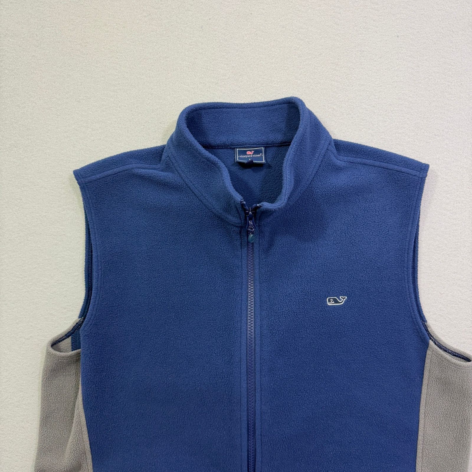 Vineyard Vines Vineyard Vines Fleece Vest Men's Medium Blue Gray Full Zip Size US M / EU 48-50 / 2 - 2 Thumbnail
