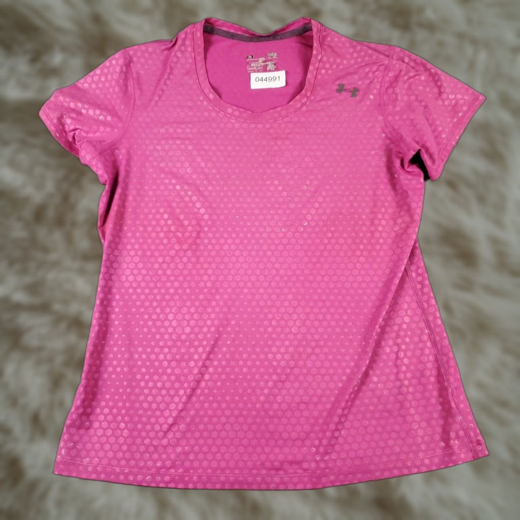 Under Armour Under Armour Women's Active T-Shirt Large Pink Short Sleeve Crew Neck Size L / US 10 / IT 46 - 1 Thumbnail