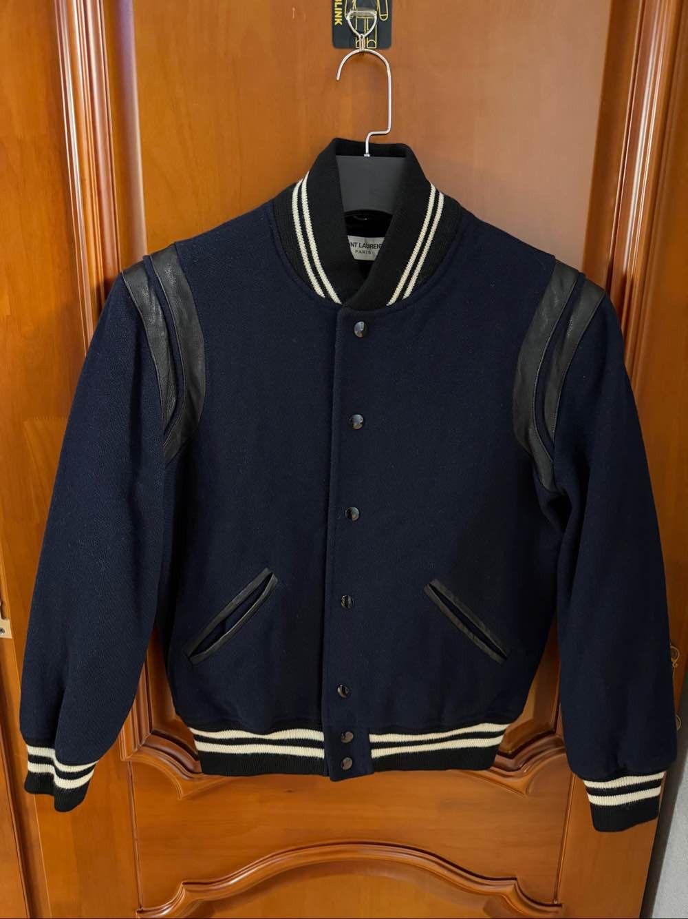 Saint Laurent Paris Saint Laurent Leather Trim Bomber Jacket Size 44 Size US S / EU 44-46 / 1 - 1 Thumbnail
