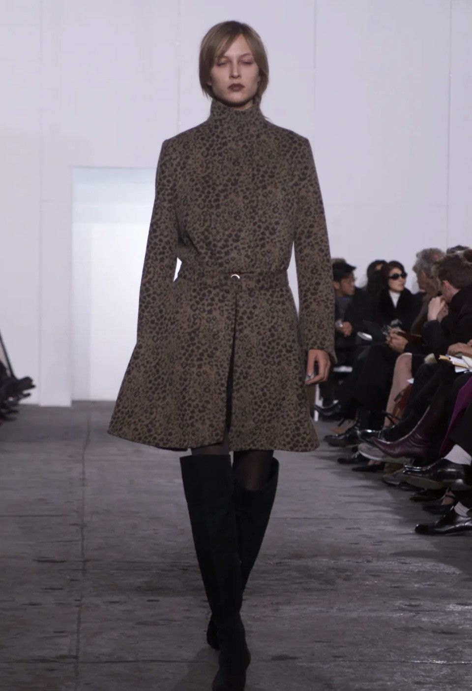 ジャケット・アウター AW2001 HELMUT LANG LEOPARD COAT archive Helmut Lang A/W 2001 Leopard Pattern Luxury Alpaca Tailored