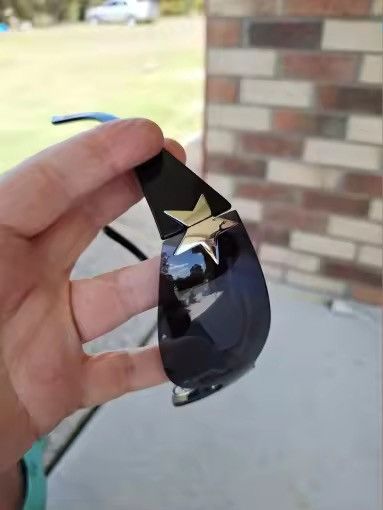 Japanese Brand Y2K Cyberpunk Star Shield Sunglasses - Rimless Size ONE SIZE - 3 Thumbnail