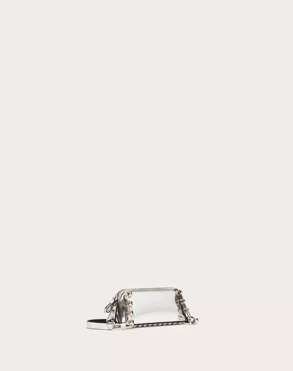 Valentino o1s1wg110426 Size: OS / Mini Rockstud Shiny Calfskin Clutch Size ONE SIZE - 3 Thumbnail