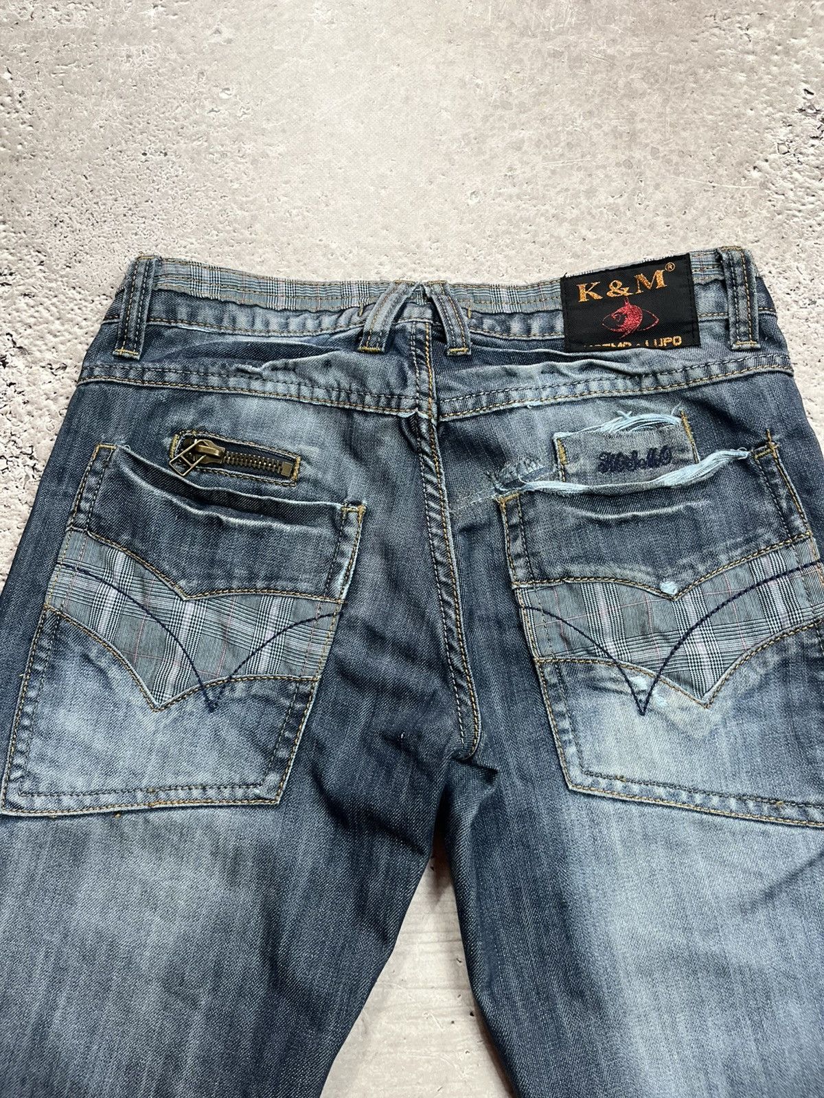 Other Y2K K&M Kosmo Lupo Distressed Jeans W30 Italy Streetwear Size US 30 / EU 46 - 7 Thumbnail