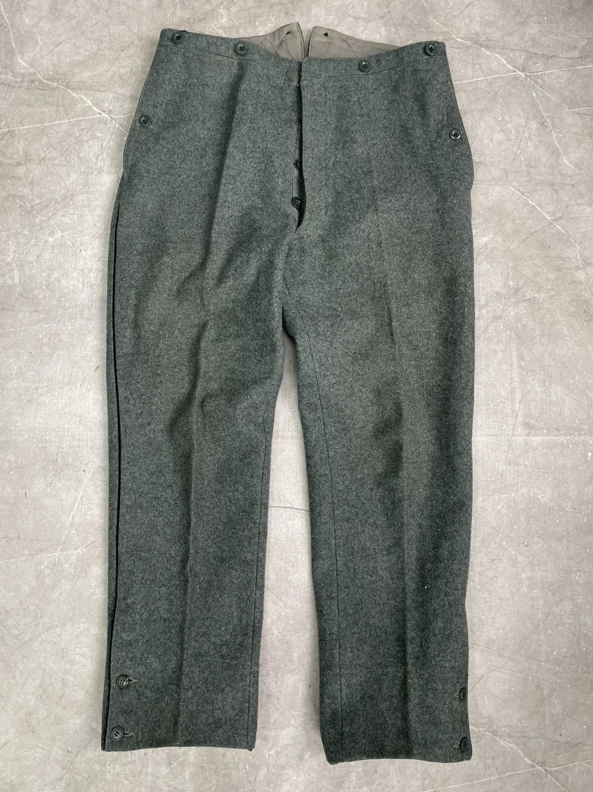 Japanese Brand German army wool pants long front junya watanabe style 90s Size US 34 / EU 50 - 2 Thumbnail