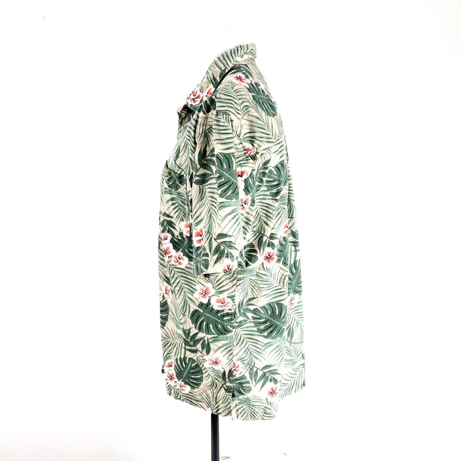 Croft & Barrow Croft & Barrow Cotton Hawaiian Button Front Dress Shirt Gree Size US M / EU 48-50 / 2 - 2 Thumbnail