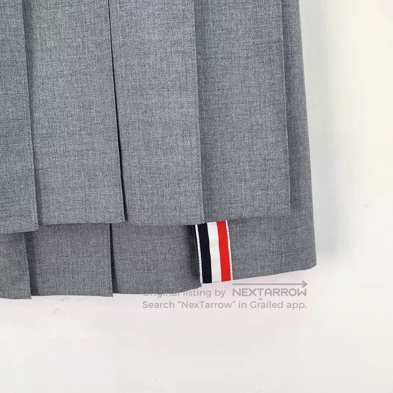 Thom Browne Thom Browne Gray woolen casual pleated skirt Size 26" / US 2 / IT 38 - 4 Thumbnail
