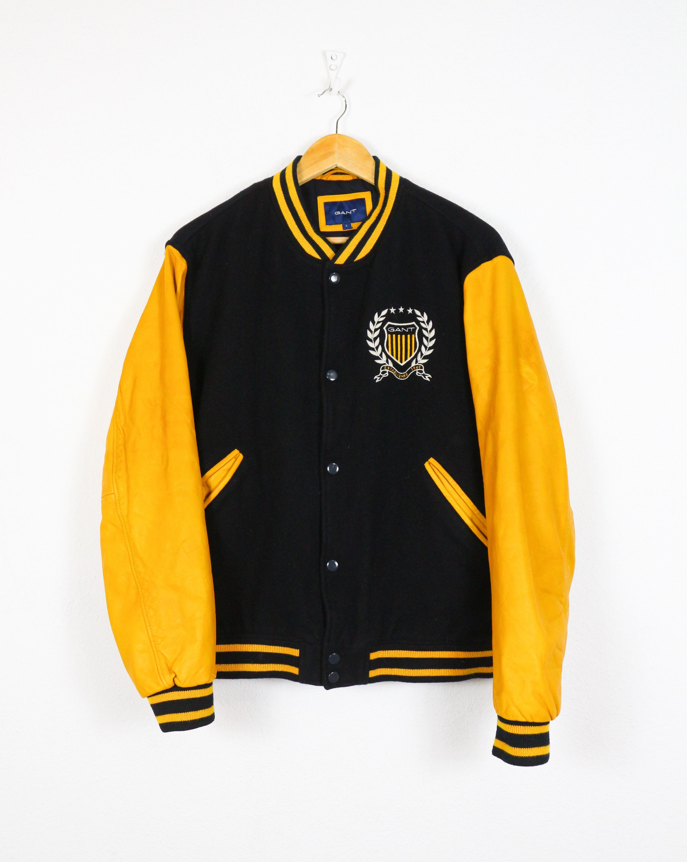 Gant Gant USA Baseball D1 Crest Letterman Leather Bomber Jacket Size US L / EU 52-54 / 3 - 2 Thumbnail