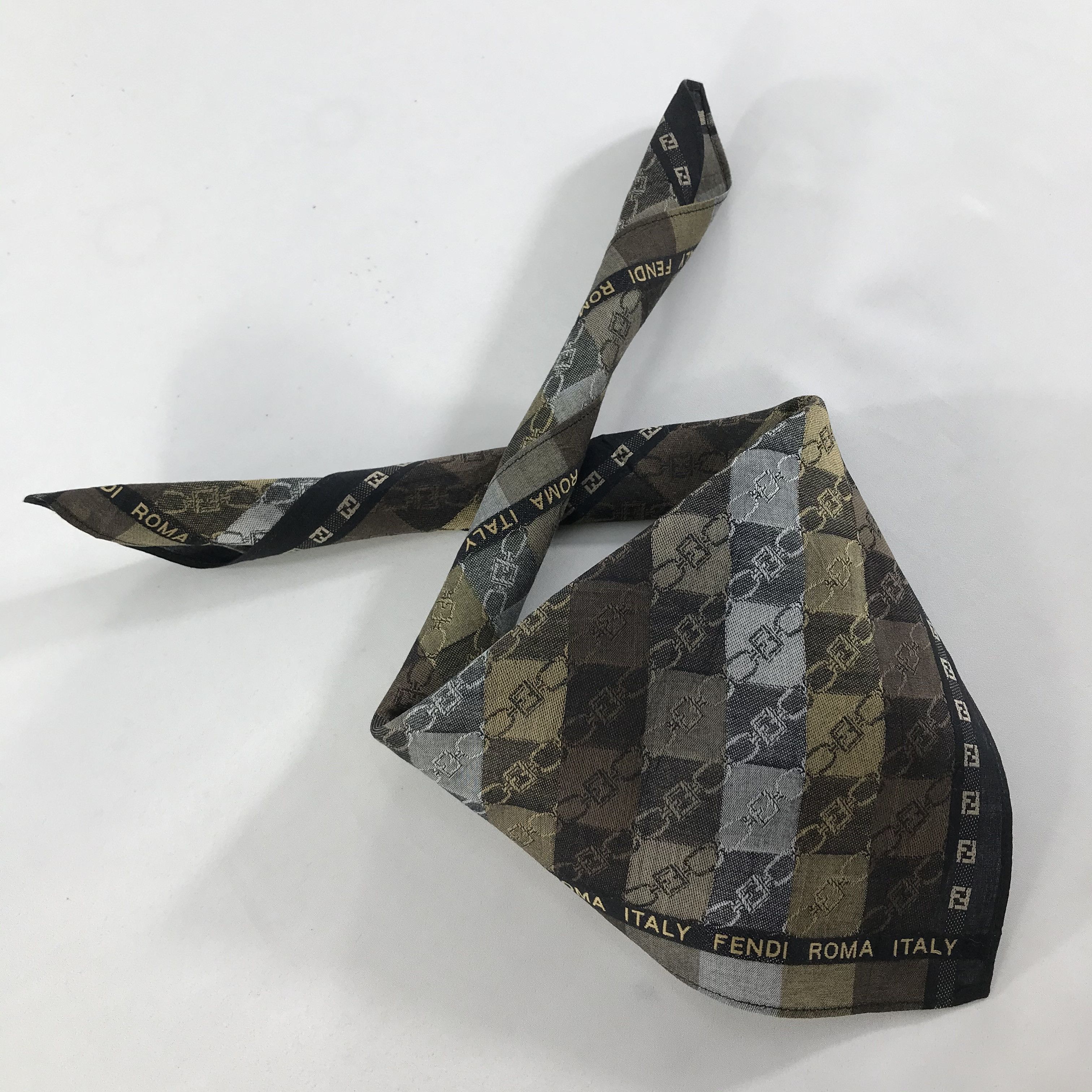 Vintage Vintage Fendi Bandana / Handkerchief / Neckerchief - S1599 Size ONE SIZE - 4 Thumbnail