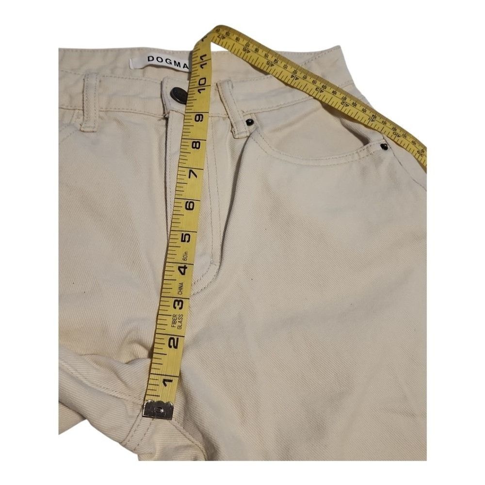 Other Dogma Wide Leg Distressed Jeans Women 25 Cream Streetwear Size 25" / US 0 / IT 36 - 4 Thumbnail