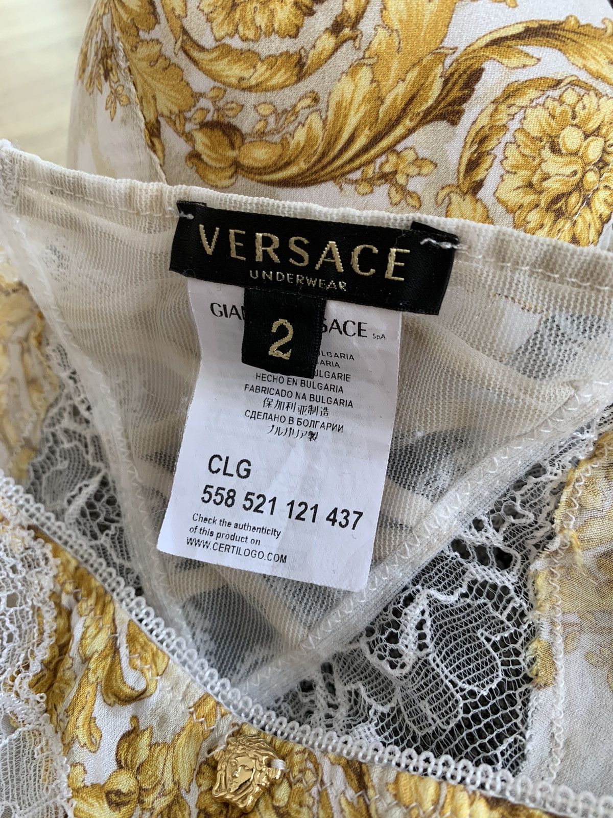 Versace 🔴 VERSACE Underwear Set Suit Baroque Bikini Bra Gold Size ONE SIZE - 6 Thumbnail