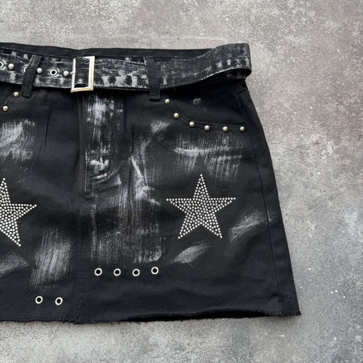 Hysteric Glamour Amazing Vintage Y2K Gothic Cotton Mini Skirt Size 28" / US 6 / IT 42 - 5 Thumbnail