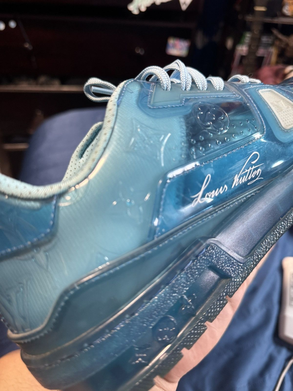 Louis Vuitton × Virgil Abloh Louis Vuitton Transparent Blue Sneaker Trainers Size US 11 / EU 44 - 5 Thumbnail