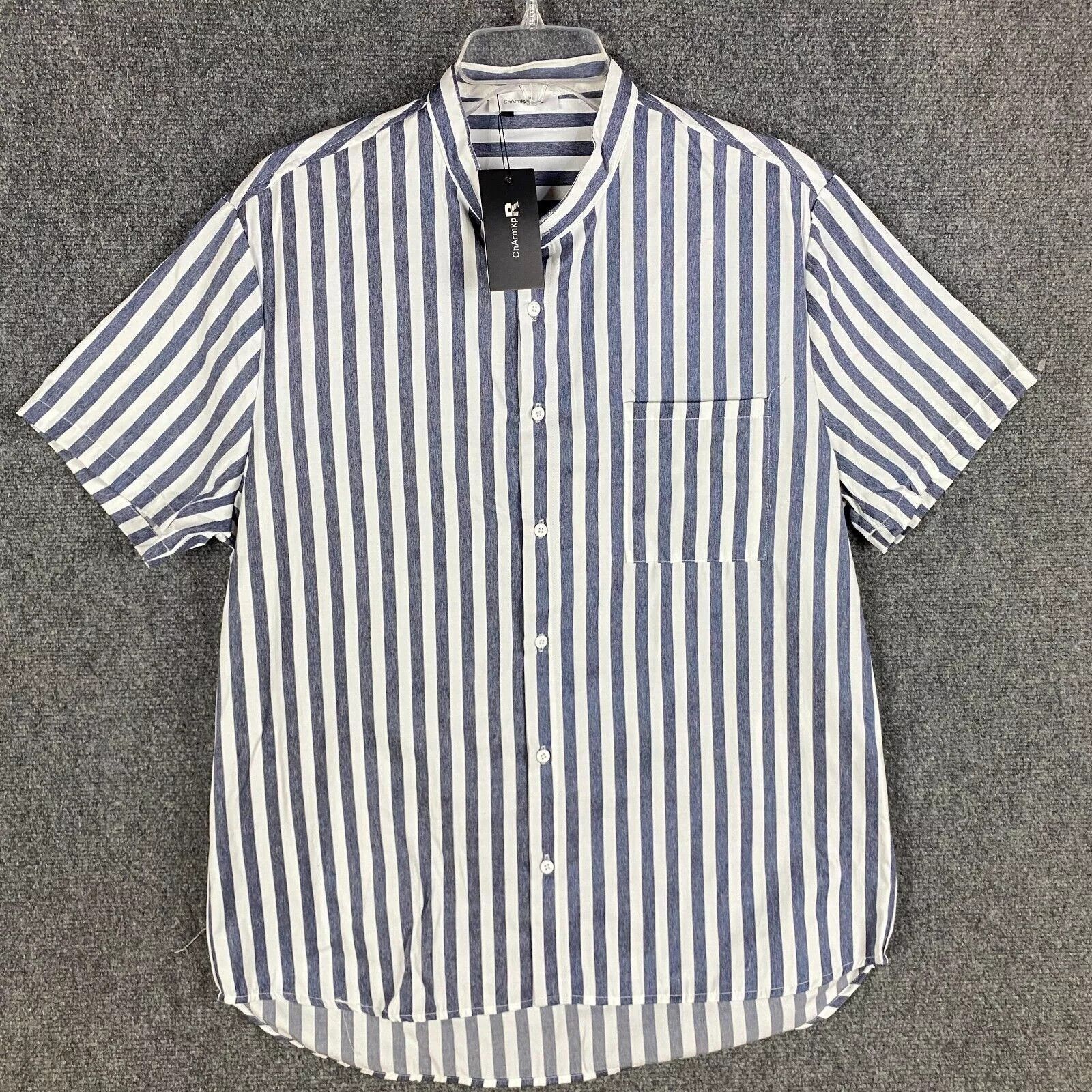 Other ChArmkp Button Up Shirt Men's XL NWT Short Sleeve Striped Size US XL / EU 56 / 4 - 1 Thumbnail