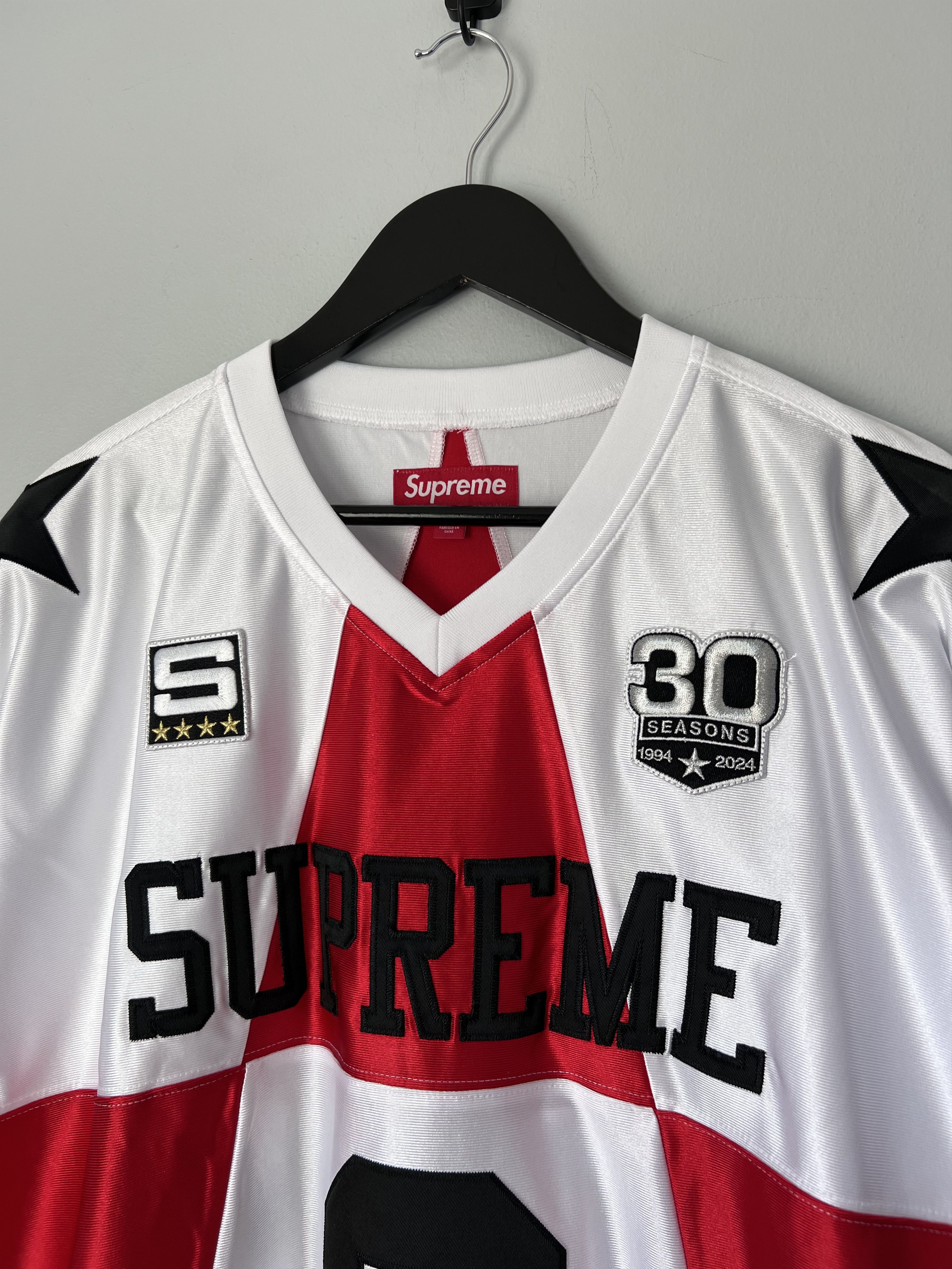 IN HAND Supreme Star Football Jersey White Size XXL BRAND
