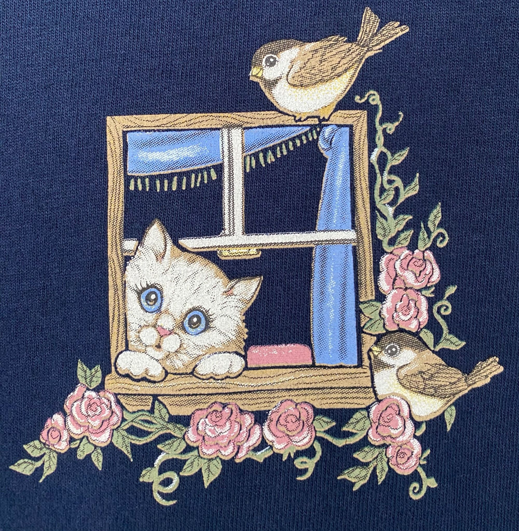 Other 90’s Morning Sun Cat Kitten Birds T-shirt Large Size L / US 10 / IT 46 - 9 Thumbnail