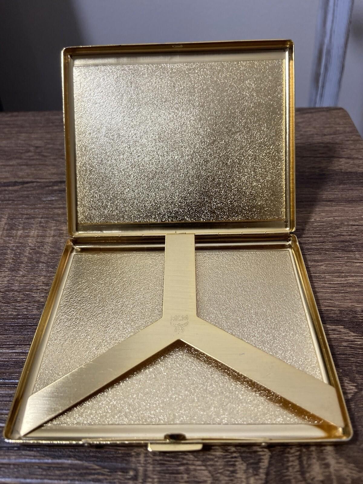 MCM MCM Germany Black Leather Gold Metal Cigarette Card Case Size ONE SIZE - 12 Thumbnail