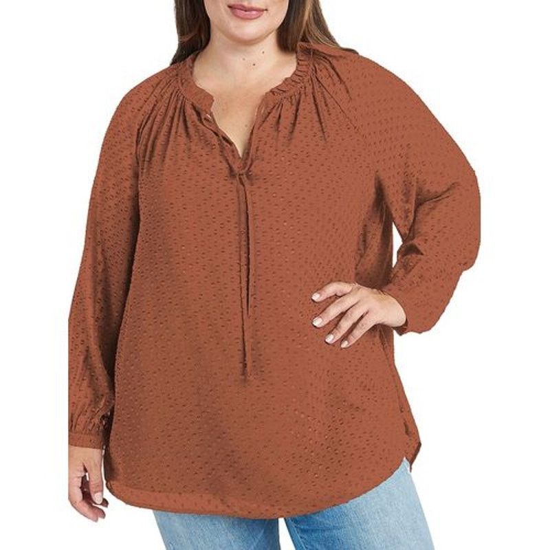 Other DR2 BY DANIEL RAINN Plus Size 2X Swiss Dot Tie Neck Blouse Size XXL / US 16-18 / IT 52-54 - 1 Thumbnail