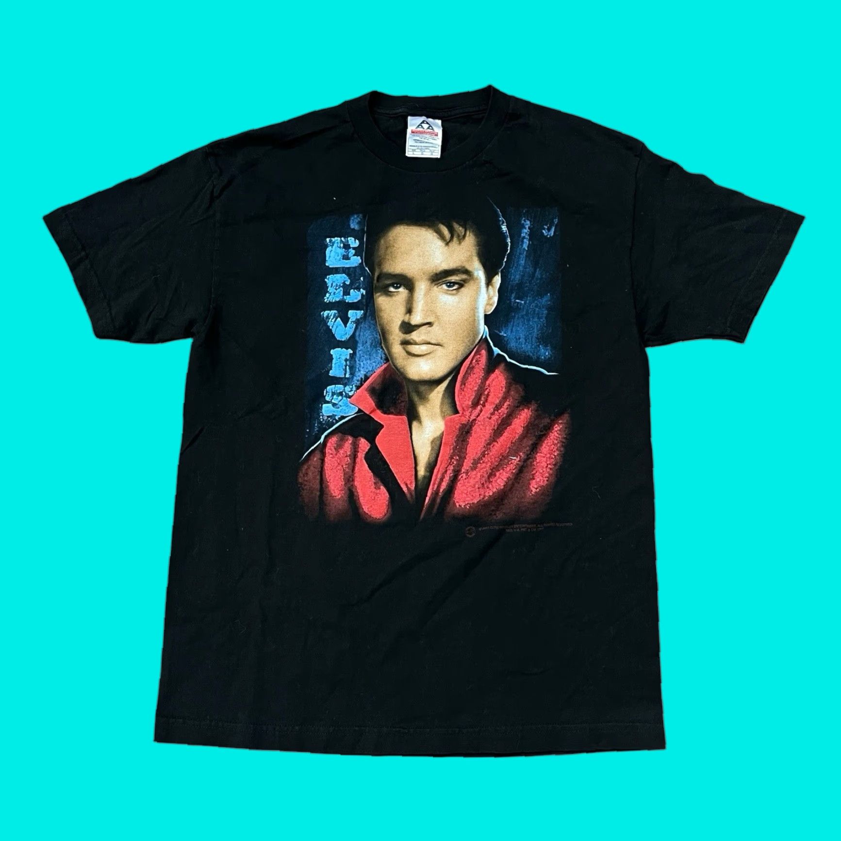 Vintage VINTAGE Elvis Presley Graphic Big Face Mens Large Black 2003 Graceland Rock T-Shirt - 90s Band Music Size US L / EU 52-54 / 3 - 1 Thumbnail