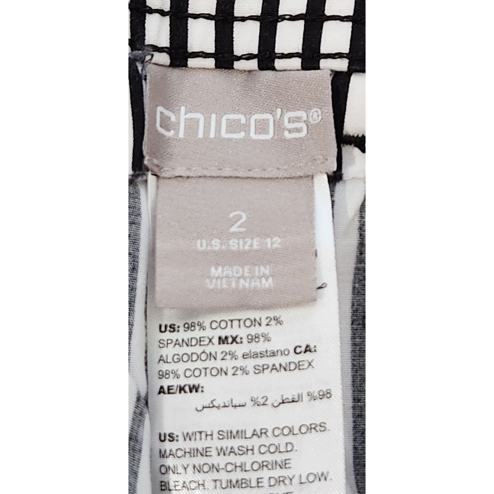 Other Chico's White Black Striped Ankle Length Pants 2 12 Soft Size 34" / US 12 / IT 48 - 4 Thumbnail