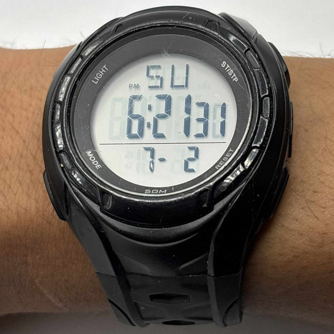Black Digital Men's Watch