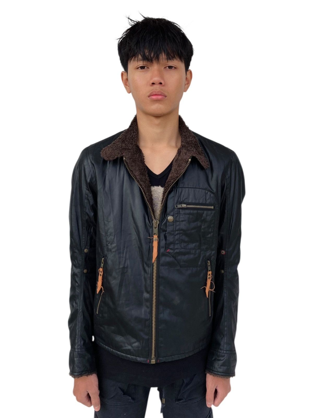 14th Addiction 1990s Ball Italy - Nylon Biker Jacket Size US L / EU 52-54 / 3 - 4 Thumbnail