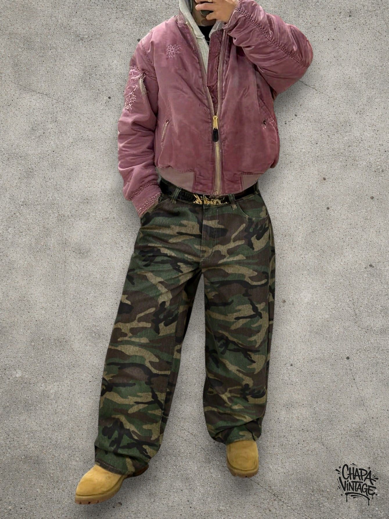 Japanese Brand Baggy cargo camo pants Size US 32 / EU 48 - 1 Thumbnail